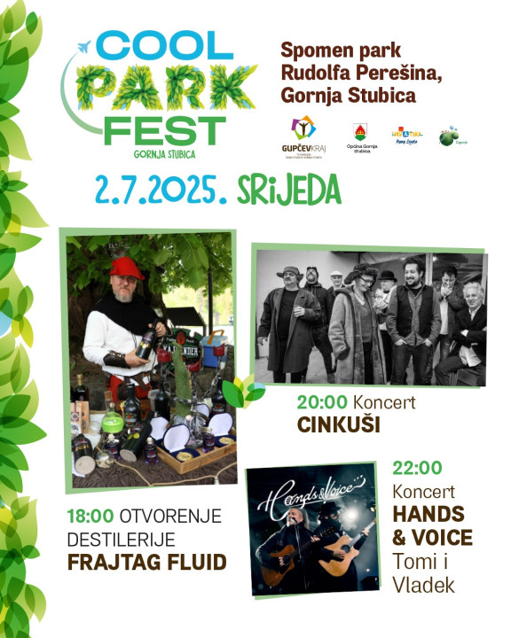 DANAS U GORNJOJ STUBICI OTVORENJE DESTILERIJE FRAJTAG FLUID U SKLOPU MANIFESTACIJE COOL PARK FEST 